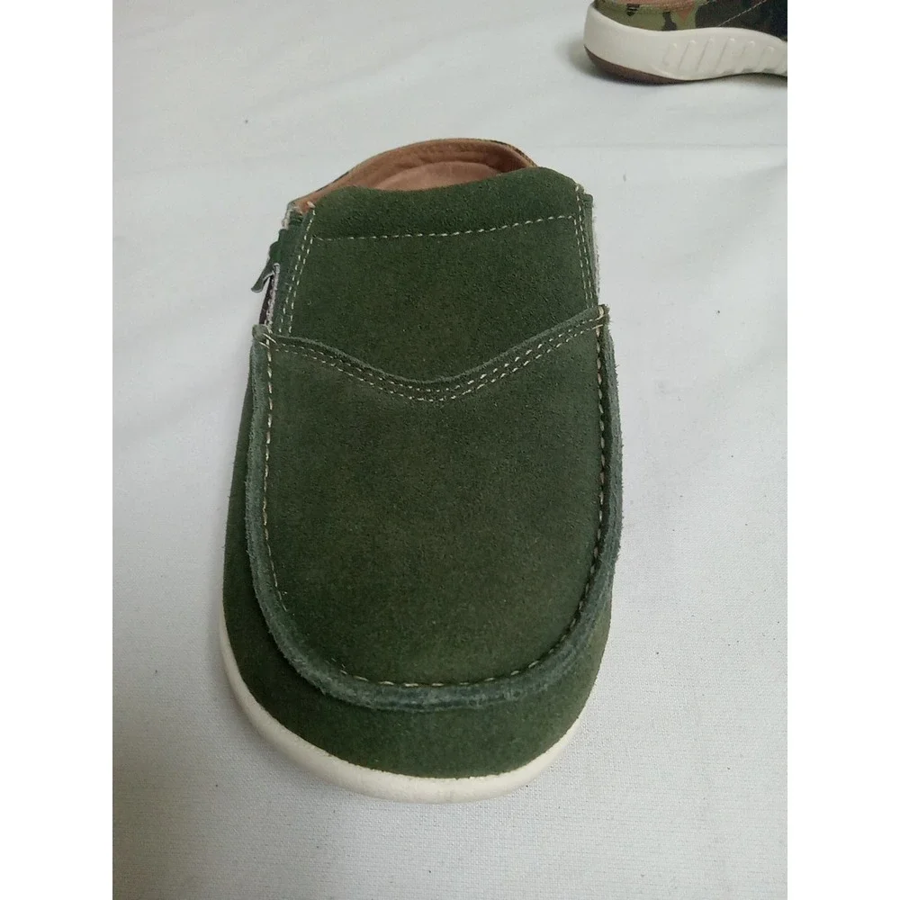 Spenco Shoes Womens 6.5 Siesta Via Green Camo Slide Clogs Suede Slip On Z2